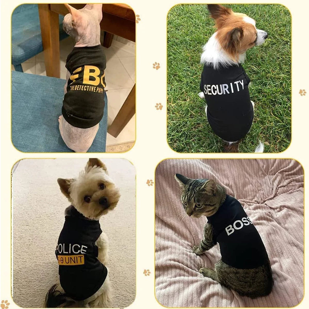 4-Pack Small Dog T-Shirts for Puppies, Unisex Pet Apparel