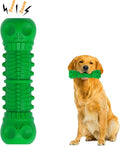 Dog Squeaky Toys Almost Indestructible Tough Durable Dog Toys Dog Chew Green Toys Large Medium Dogs Aggressive Chewers Stick Toys Chew Toys,Milk Flavor Non-Toxic Natural Rubber Skulls Dog Toys