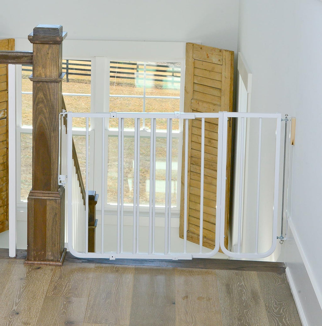BX1 Baby Gate Extension - 10.5 Inch Wide Safety Gate Extension for Dogs - White